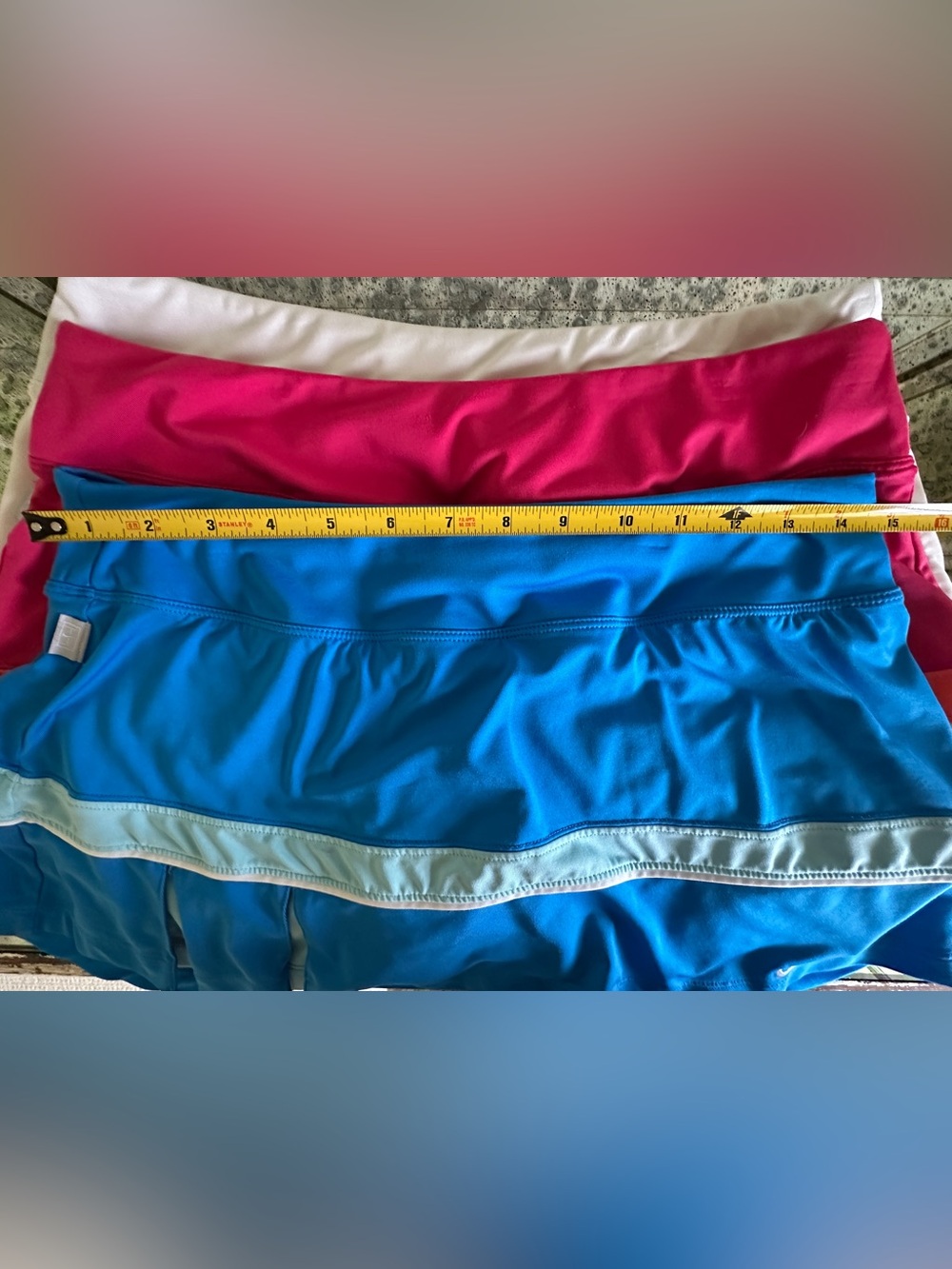 3 Nike Dri-FIT Tennis Skorts Women M Built-In Shorts Pink/White/Blue Colorblock